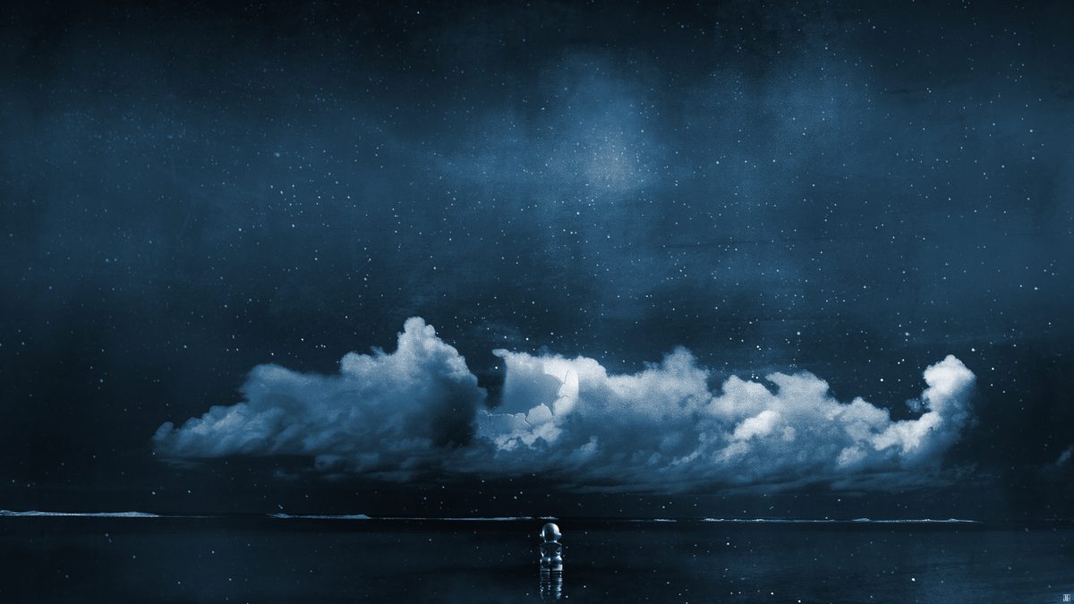 Horizon dans la nuit bleue Polynesienne — Nelly Gay